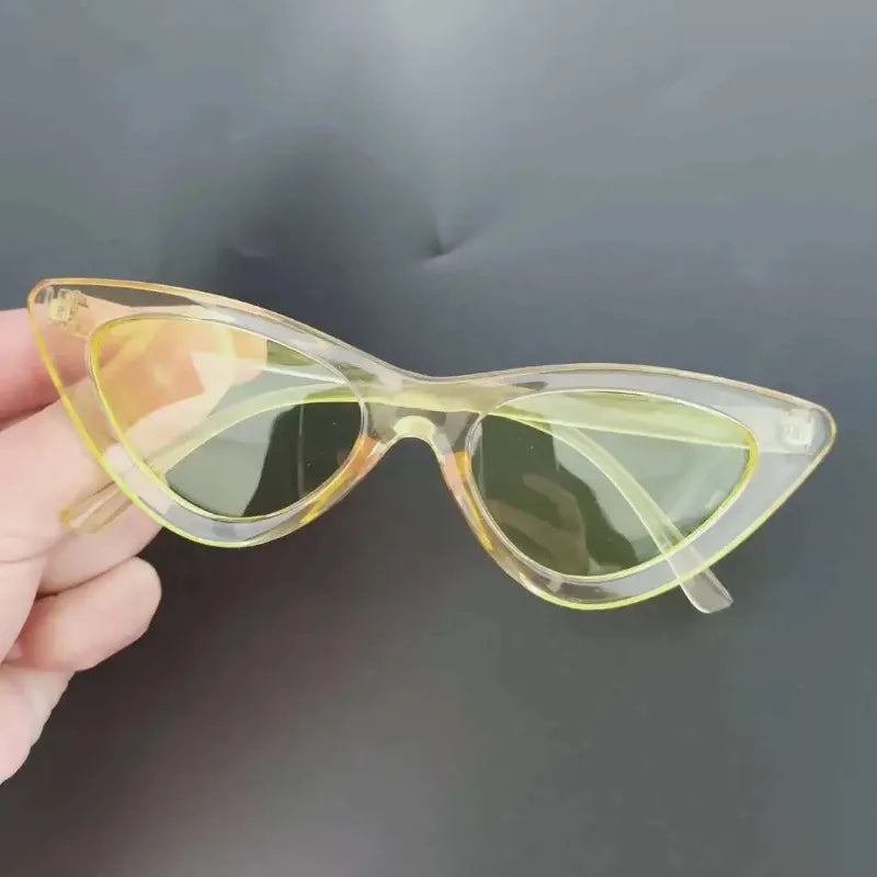 Retro Vintage Cateye Sunglasses Women Sexy Small Cat Eye Sun Glasses Brand Designer Colorful Eyewear for Female Oculos De Sol