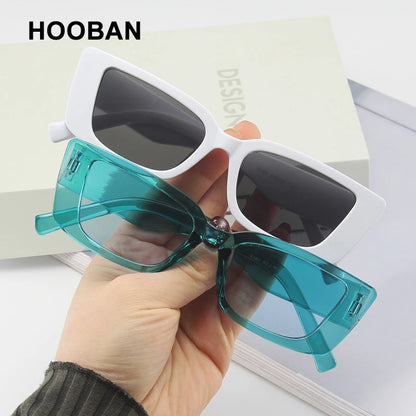 Fashion Small Rectangle Sunglasses Women Brand Designer Cat Eye Sun Glasses Female Vintage Summer Travelling Shades Eyewear