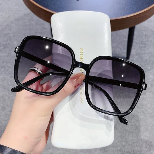 2024 Vintage Square Women's Sunglasses Luxury Designer Sun Glasses Classic Eyeglasses Lady UV400 Big Frame Mirror Oculos De Sol